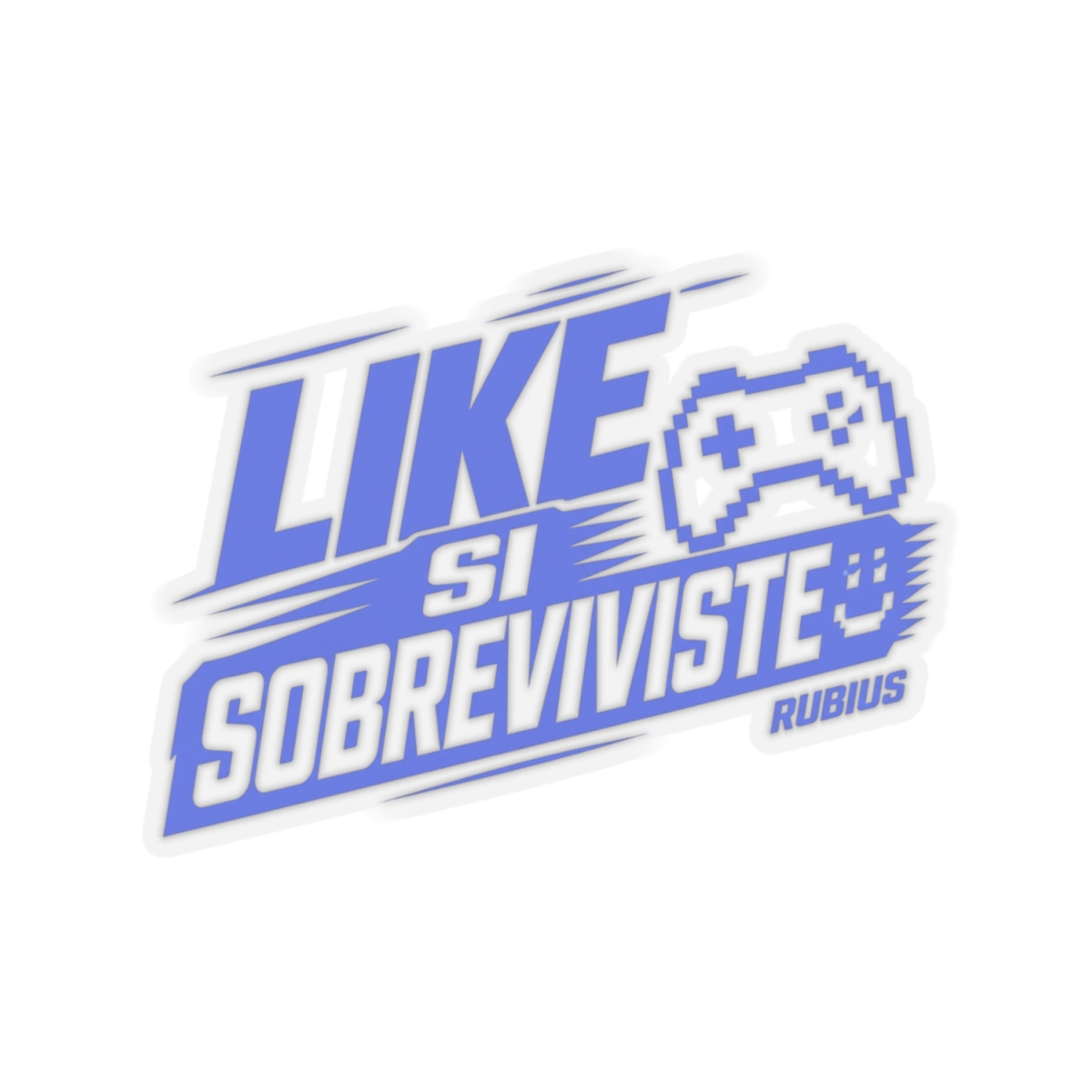 Rubius "Like si sobreviviste 🎮" Sticker - alternate angle 3, merchandise