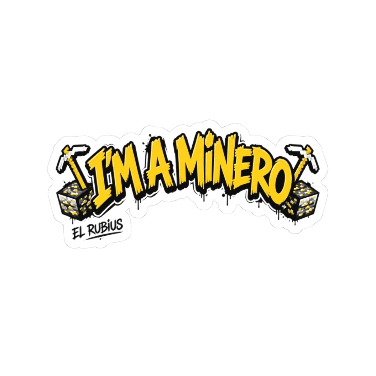 Rubius "m a Minero" Sticker - alternate angle 1, merchandise