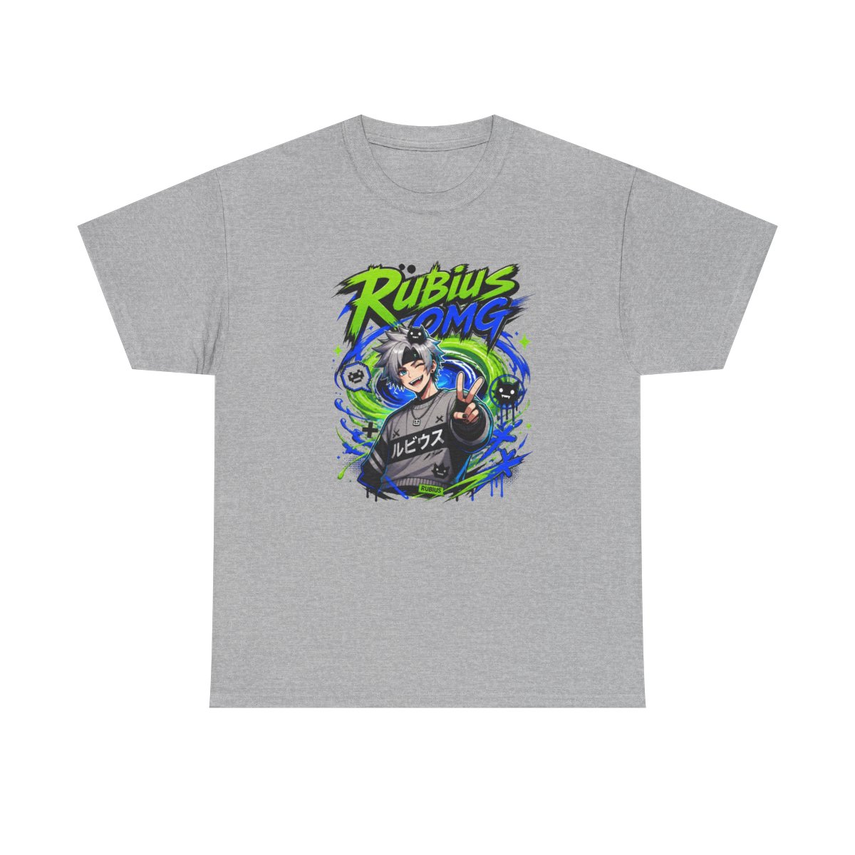 Rubius "VTuber avatar" Unisex Tee - alternate angle 2, merchandise