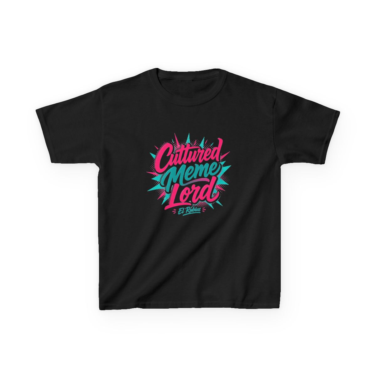 Rubius "Cultured Meme Lord" Unisex Kids Tee - alternate angle 2, merchandise