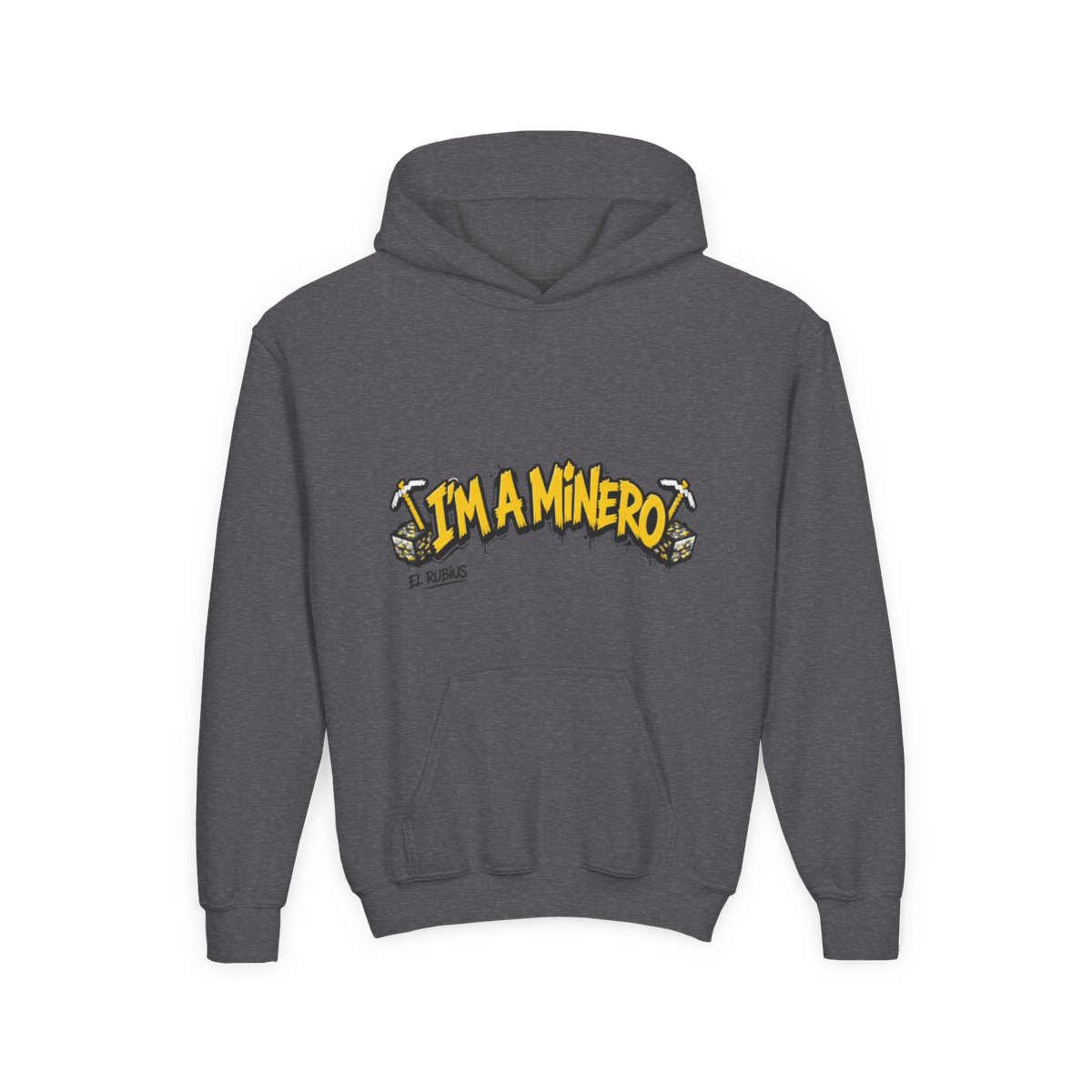 Rubius "m a Minero" Kids Hoodie - alternate angle 3, merchandise